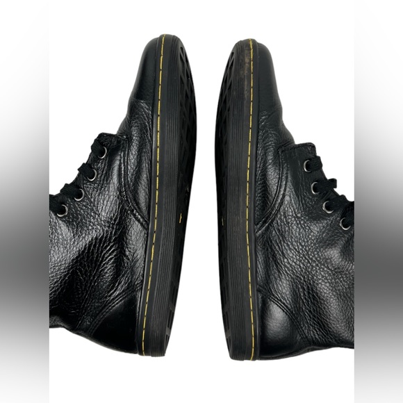 Dr. Doc Martens Boots Womens 8 Stratford Black Leather Shoes Floral Lined - Picture 11 of 12